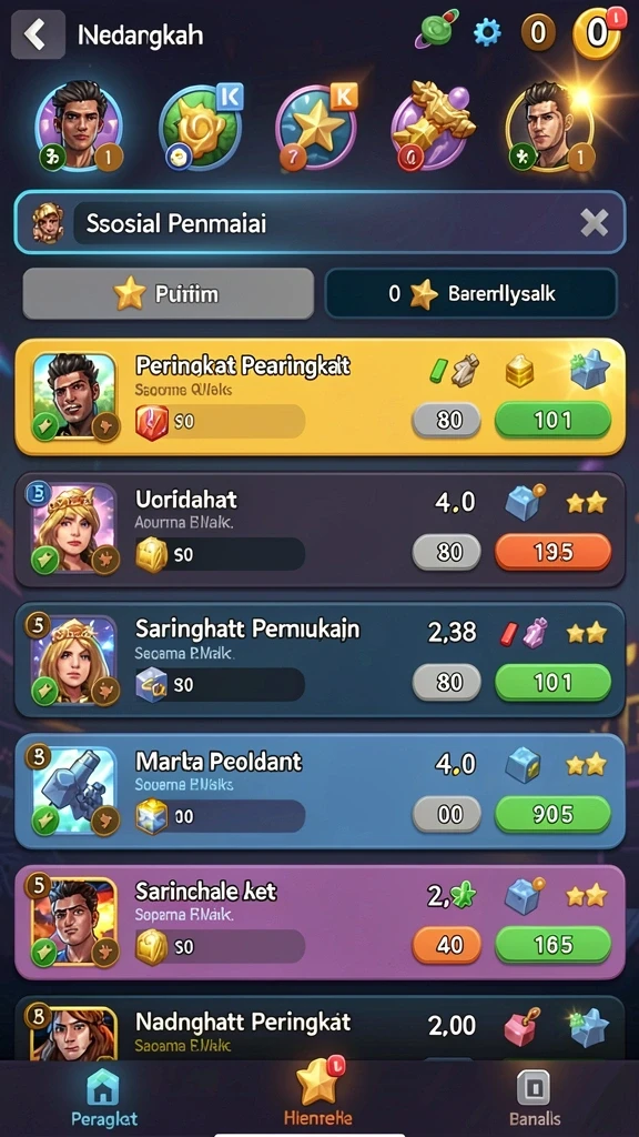idnscore - Pilihan karakter yang beragam dan unik.