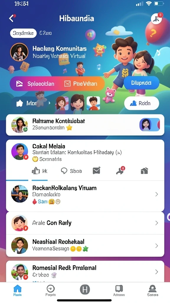 neoparty - Tampilan antarmuka yang ramah pengguna.